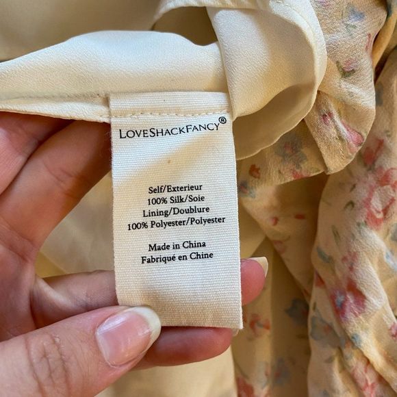 LoveShackFancy Lisette Asymmetric Silk Tiered Ruffle Maxi Skirt - Size 10 - Picture 10 of 14